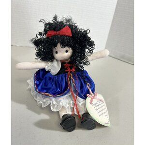 Green Tree Musical Doll Storybook Series Snow White Moves Head - Rare Blue Dress